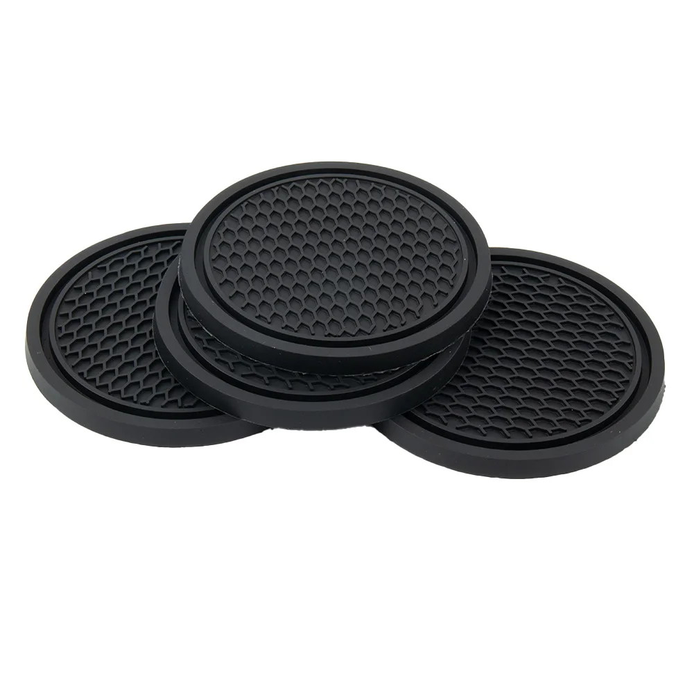 Car Accessories Unique - 4 adet araba Coaster kaymaz silikon